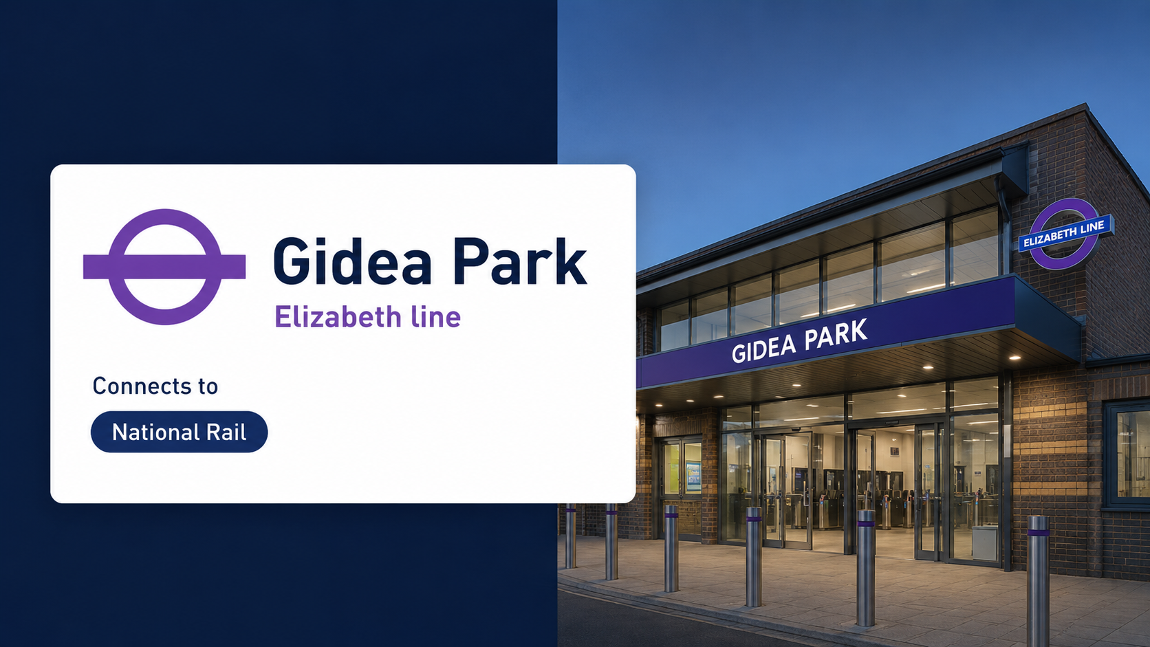 Gidea Park Elizabeth line station