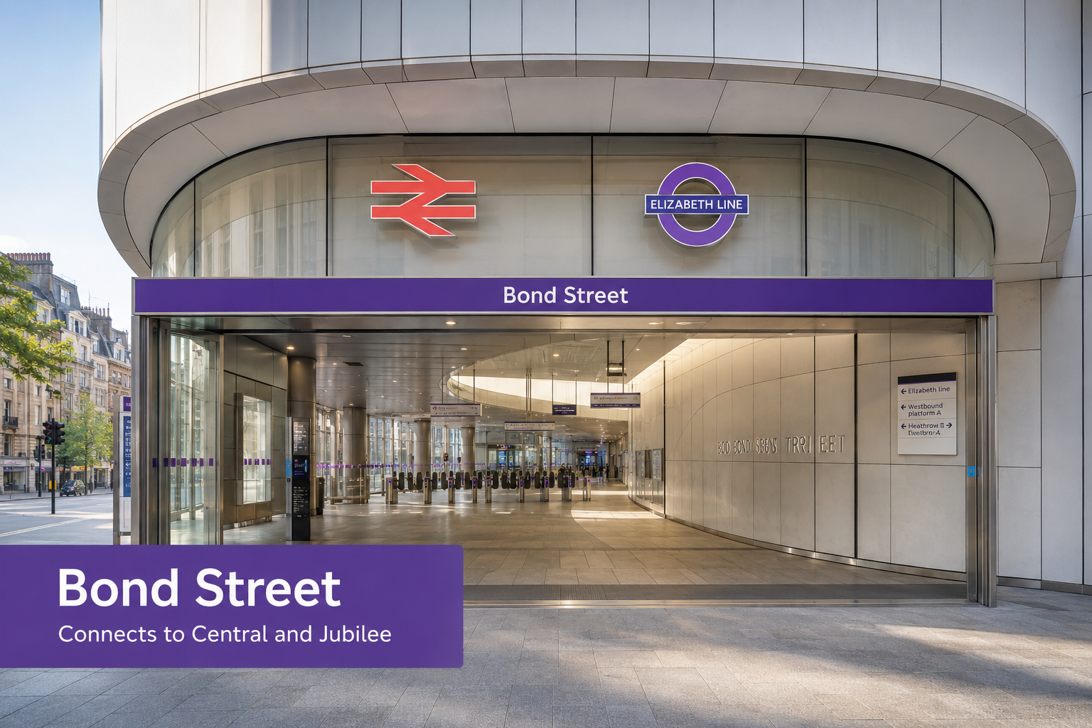 Bond Street Elizabeth line station, serving Mayfair
